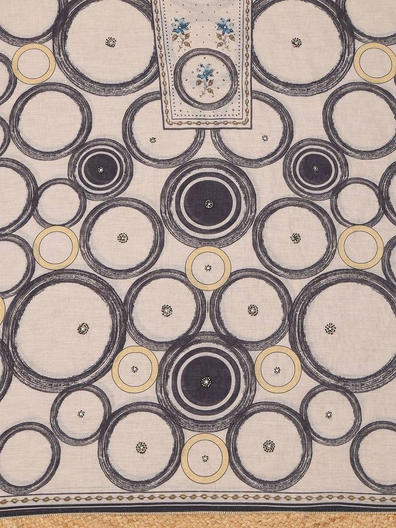 printed linen unstitched dress material