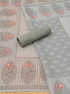 printed linen unstitched dress material 1