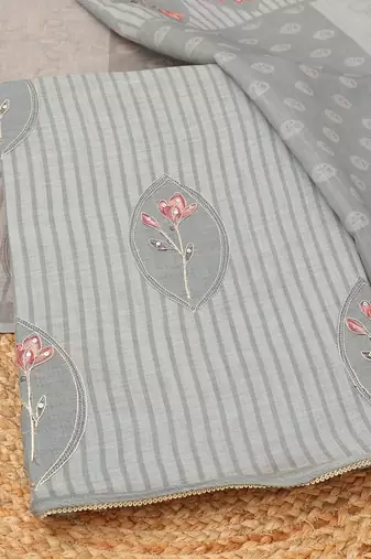 printed linen unstitched dress material