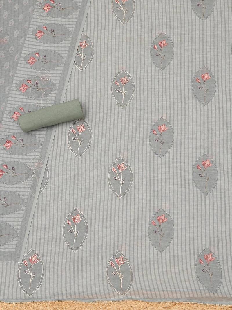 printed linen unstitched dress material