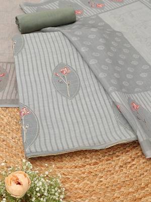printed linen unstitched dress material 5