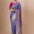 Lavender woven design banarasi saree with blouse piece