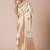 Cream bagh woven design banarasi saree with blouse piece