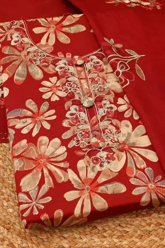 printed unstitched dress material