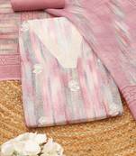 printed linen unstitched dress material