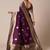 Purple woven design banarasi saree with blouse piece