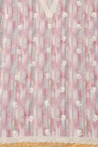 printed linen unstitched dress material