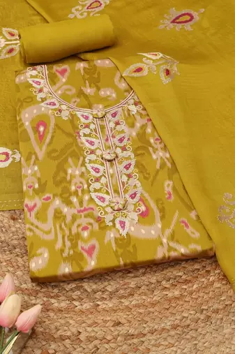 printed unstitched dress material