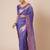 Lavender woven design banarasi saree