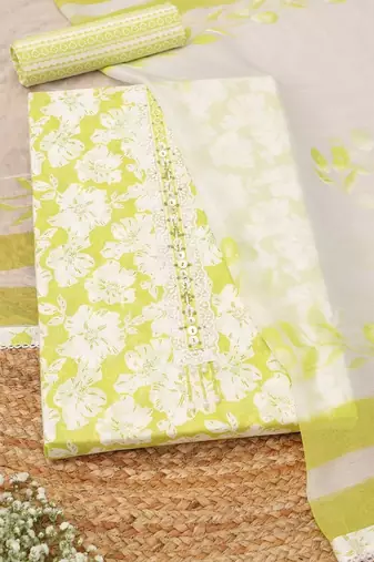 printed unstitched dress material