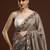 Grey woven design saree with blouse