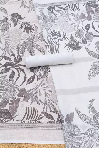 printed linen unstitched dress material