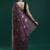 Purple woven design saree with blouse