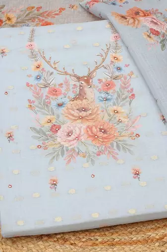 printed unstitched dress material
