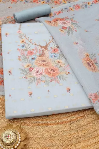 printed unstitched dress material