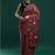 Brown woven design saree with blouse