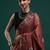 Brown woven design saree with blouse