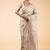Off white women floral woven design banarasi saree