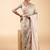 Off white women floral woven design banarasi saree