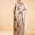 Off white women floral woven design banarasi saree