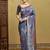 Blue ethnic motifs woven design zar kanjeevaram saree