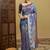 Blue ethnic motifs woven design zar kanjeevaram saree