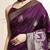 Purple woven design kanjeevaram saree with blouse piece