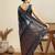 Teal woven design zari kanjivaram saree with unstitched blouse