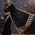 Black embroidered border detail saree with blouse piece