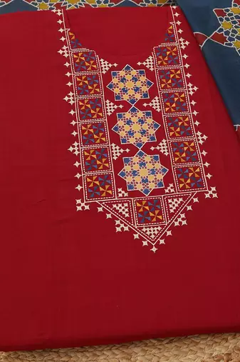 embroidered viscose rayon unstitched dress material