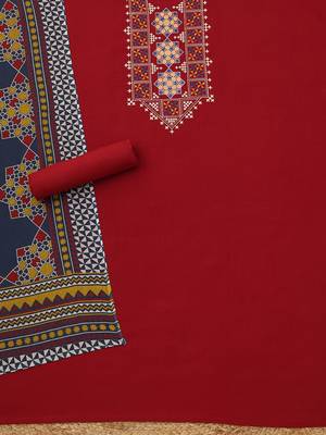 embroidered viscose rayon unstitched dress material 5
