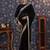 Black embroidered border detail saree with blouse piece
