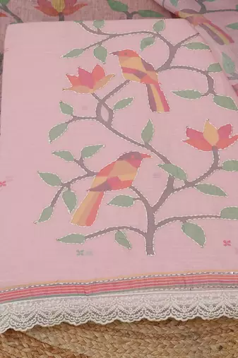 printed linen unstitched dress material