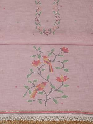 printed linen unstitched dress material 4