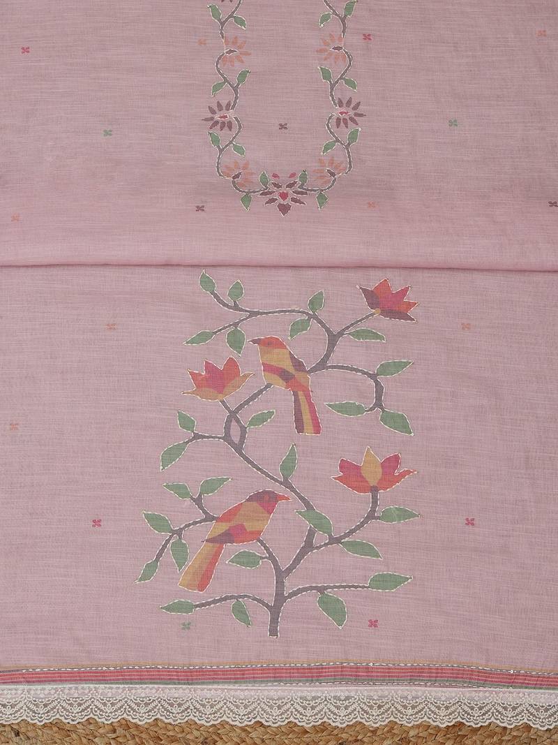 printed linen unstitched dress material