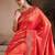 Red woven design banarasi saree with unstitched blouse