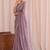 Lavender embroidered tissue designer saree