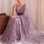 Lavender embroidered tissue designer saree