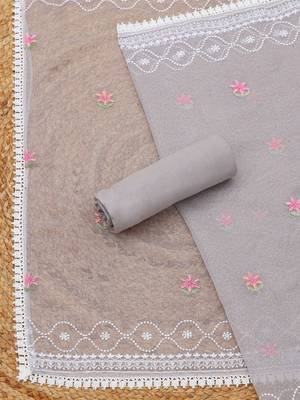 embroidered unstitched dress material 3