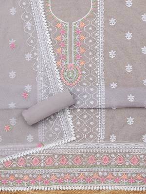 embroidered unstitched dress material 4