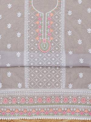 embroidered unstitched dress material 5