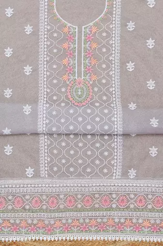 embroidered unstitched dress material