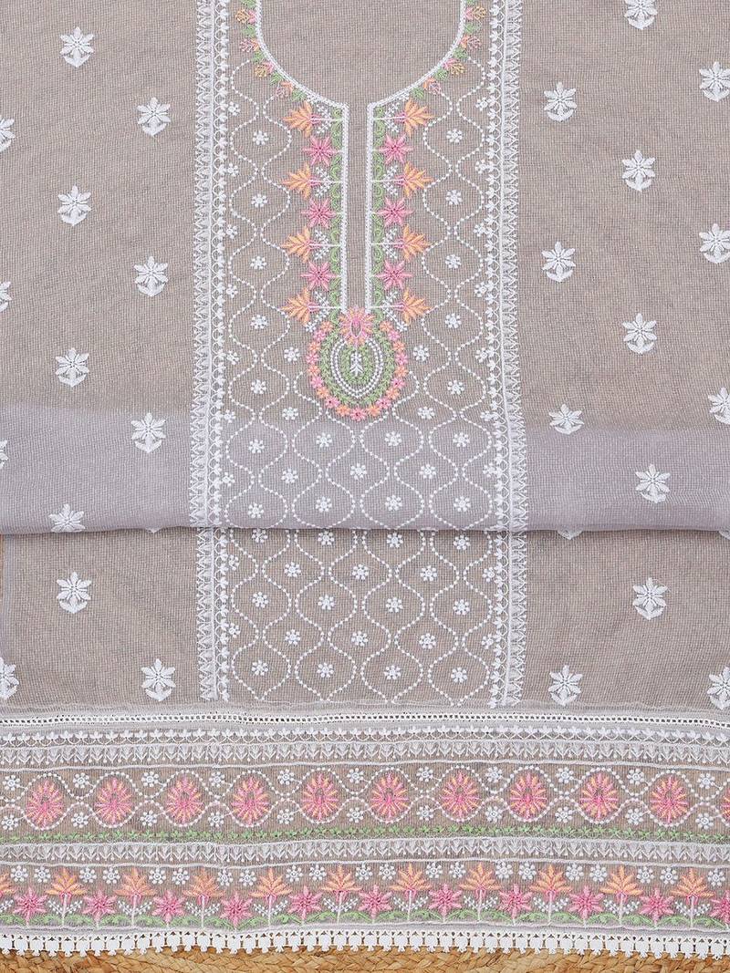 embroidered unstitched dress material