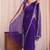 Purple embroidered tissue designer saree