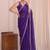 Purple embroidered tissue designer saree