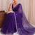 Purple embroidered tissue designer saree