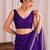 Purple embroidered tissue designer saree