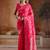 Pink ethnic motifs woven design zari banarasi saree
