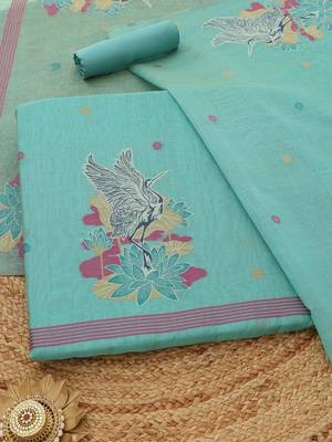 printed unstitched dress material 1