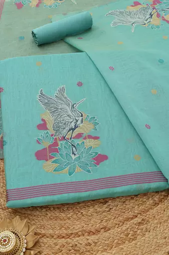 printed unstitched dress material